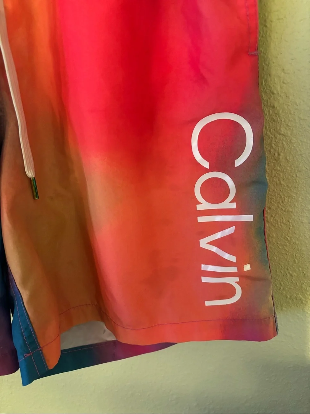 Calvin Klein Rainbow Tie Dye Swim Trunks Shorts Size: Medium or 30